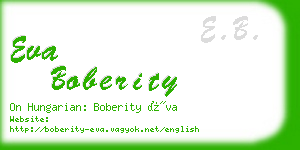 eva boberity business card